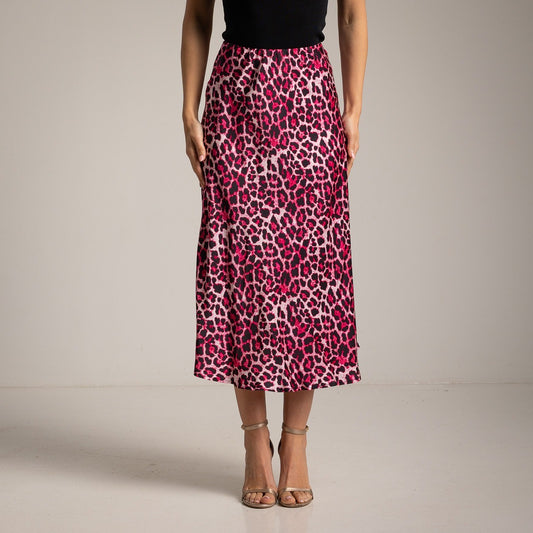Pink Leopard Skirt